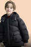 Q21兒童鵝絨羽絨服加厚保暖90絨子蓬松輕盈男女童三防新年拜年服 炭黑色 120 曬單實拍圖