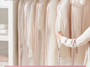 EACHY衣服防塵罩加厚西服大衣防塵罩羽絨服衣物防塵袋掛衣袋-粉中5個(gè)裝 曬單實(shí)拍圖