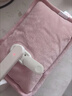 ?3C防爆?電熱水袋 充電加長(cháng)暖手寶 暖被窩敷肚子敷腰女生電暖寶 寶寶絨光袋粉色-可拆洗（智能防爆 水電分離） 曬單實(shí)拍圖