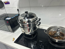 蘇泊爾SUPOR 蒸鍋真味鮮不銹鋼雙層復底28cm蒸魚(yú)鍋加高鍋蓋蒸籠EZ28BS04 曬單實(shí)拍圖
