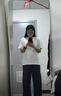 純白色500g重磅T恤純棉加厚螺紋領(lǐng)口短袖oversize潮牌三本針半袖 500g重磅短袖-白色 L 建議140-160斤 曬單實(shí)拍圖