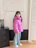 波司登（BOSIDENG）25新款羽絨服女童短款90絨5A抗菌絨連帽泡芙保暖外套T250243102Q 覆盆子紅1897-趨勢推薦 130 /64 約115-130cm 26kg 曬單實(shí)拍圖