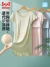 貓人【涼感親膚】棉莫代爾睡裙睡衣女夏季10A抑菌帶胸墊家居服青草澗 曬單實(shí)拍圖
