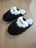 BIBK踩屎感棉拖鞋男士冬季家居室內2025新款厚底防滑軟底保暖毛絨棉拖 黑色【擼貓感】 40 40/41 【適合腳穿】 曬單實(shí)拍圖