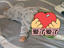 優(yōu)奇新生兒2件裝連體衣0-6個(gè)月純棉夏季薄款嬰兒衣服哈衣剛初生和尚服 曬單實(shí)拍圖
