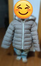 優(yōu)衣庫嬰幼兒寶寶PUFFTECH空氣棉服可機洗拉鏈連帽外套479703 35 淺褐色 110 曬單實(shí)拍圖