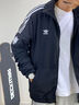 adidas休閑簡(jiǎn)約三條紋梭織立領(lǐng)夾克外套男裝秋季阿迪達斯三葉草   黑色 (偏小，推薦買(mǎi)大1碼)   L 曬單實(shí)拍圖