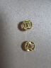 六福珠寶 黃金耳釘爆閃銅錢(qián)足金耳飾 計價(jià)L19G0004DS 約1.62克 曬單實(shí)拍圖