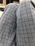 浪莎長(cháng)睡褲男純棉日系格子寬松大碼青年水洗棉休閑居家褲 淺藍 M 曬單實(shí)拍圖