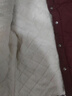啄木鳥(niǎo)本命年過(guò)年衣服翻領(lǐng)小棉衣加絨加厚短款羽絨棉服中老年女款冬季 酒紅色 3XL (參考120-135斤) 曬單實(shí)拍圖