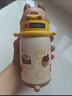 babycare兒童保溫杯嬰兒小松鼠寶寶1-3歲不銹鋼吸管水杯壺學生上學450ml 曬單實拍圖