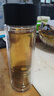慕馨（moosen）茶水分離杯玻璃杯磁彈泡茶杯高硼硅水杯子男士雙層防燙便攜耐高溫 玄武黑【破損包賠】420ml 曬單實拍圖