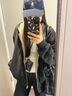 索菲堡2025新款韓系格紋拼接連帽衛衣女秋季情侶裝寬松開(kāi)衫外套灰色上衣 黑色 M 曬單實(shí)拍圖
