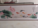 意識形態(tài)年年有余客廳裝飾畫(huà)新中式九魚(yú)圖沙發(fā)背景墻掛畫(huà)好寓意荷花壁畫(huà) E2667年年有余A 120*40CM（適合1米6以下沙發(fā)） 油畫(huà)布+實(shí)木邊框 曬單實(shí)拍圖