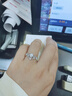 LOVE PIXIE在逃公主莫桑石鉆戒指輕奢高級感純銀50分求婚結婚仿真鉆戒七夕 13號 曬單實(shí)拍圖
