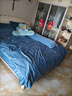 水星系列家紡牛奶絨四件套加絨床上用品被套加厚冬季保暖珊瑚絨雙面絨床單 羽夢(mèng)-賓利藍【加厚牛奶絨雙倍保暖】 床單款 2.0m四件套被套220x240cm 曬單實(shí)拍圖