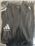 阿迪達斯 （adidas）運動(dòng)套裝男2025秋季跑步運動(dòng)套裝防風(fēng)夾克收腿褲兩件套 黑/白 M 曬單實(shí)拍圖