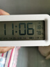 得力（deli）充電款電子智能鬧鐘背光大鬧鈴家用學(xué)生多功能溫濕度計大屏床頭鐘 開(kāi)學(xué)升學(xué)季必備 白 LE103A 曬單實(shí)拍圖