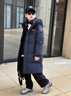 鴨鴨（YAYA）【高充絨】?jì)和鸾q服2025冬季新款加厚短款男女中大童防寒外套 陶瓷藍色 140 曬單實(shí)拍圖