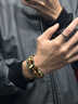 古西GUXI【辰祈】虎眼石手鏈男生疊戴復古六字真言手串高級感生日禮物 M碼 推薦手圍16-17cm 曬單實(shí)拍圖