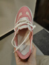 愛(ài)步（ECCO）平底鞋女 倪妮同款牛皮板鞋系帶休閑運動(dòng)鞋 街頭272803 白色/玫紅色/裸粉色27280361197 38 曬單實(shí)拍圖