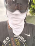 洛克兄弟防曬面罩全臉摩托車(chē)頭套冰絲騎行圍脖套夏季男女釣魚(yú)面巾 白色 曬單實(shí)拍圖