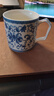 蘇氏陶瓷（SUSHI CERAMICS）茶杯帶蓋辦公家用泡茶杯青花纏枝蓮辦公杯伴手禮物 曬單實(shí)拍圖