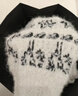 江南布衣（JNBY）【商場(chǎng)同款】25秋新品毛針織衫長(cháng)袖開(kāi)衫冰島紋圖案5P9311070 189/白底黑條 XS 曬單實(shí)拍圖