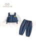凡獵女童套裝秋裝2025新款兒童洋氣衣服寶寶牛仔束腳褲三件套春秋 曬單實(shí)拍圖
