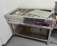立衍 快餐保溫臺保溫售飯臺 商用電熱保溫湯池不銹鋼快餐保溫臺食堂打菜熱菜分餐售飯臺分餐快餐保溫車(chē) 2格2盆 (特厚款）帶盆帶蓋 曬單實(shí)拍圖