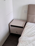 顧家家居（KUKA）現代簡(jiǎn)約床頭柜臥室柜子大容量雙抽儲物碳素鋼腳DS7890G 米灰 曬單實(shí)拍圖