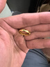 周大福 福字素圈泥鰍背黃金戒指女(工費180)約5.8g EOF134 曬單實(shí)拍圖