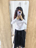 IEF/愛(ài)依服2025秋季新款韓版簡(jiǎn)約休閑純色木耳邊設計百搭打底衫 曬單實(shí)拍圖