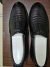 蜘蛛王男鞋休閑皮鞋男士套腳牛皮商務(wù)軟皮軟底一腳蹬懶人鞋子 黑色 42  曬單實(shí)拍圖