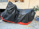 摩托車(chē)全車(chē)車(chē)衣罩電動(dòng)車(chē)鋁箔遮陽(yáng)車(chē)罩防曬防雨防塵加厚雙層通用 高端黑橙色【升級加厚雙層款】 2XL碼（帶尾箱-請拍大一碼） 曬單實(shí)拍圖
