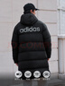 adidas 拒水暖「芯」科技長(cháng)款保暖鴨絨連帽羽絨服男女阿迪達斯 黑色   M 曬單實(shí)拍圖