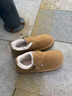 回力（Warrior）厚底勃肯鞋子女2025新款秋冬加絨女鞋外穿軟底舒適棉鞋博肯鞋 卡其加絨保暖【低調通勤】  37 曬單實(shí)拍圖