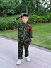 G.DUCKKIDS小黃鴨兒童迷彩服套裝男女童春秋兒童校服中小學(xué)生班服秋游軍訓服 軍綠色衣服帽子 120 cm 曬單實(shí)拍圖