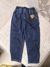 巴拉巴拉童裝兒童牛仔褲男童女童加絨褲子秋冬寬松哈倫褲 牛仔深藍88301 120 cm 曬單實(shí)拍圖