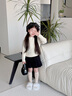 KUROMI酷洛米裙子女童半身裙秋季2025新款兒童百褶裙庫洛米短裙洋氣童裝 黑 酷洛米小花QS 140 曬單實(shí)拍圖