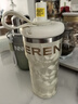 哈爾斯（HAERS）大容量保溫杯陶瓷內膽水杯咖啡杯辦公吸管男女送禮節日禮物 云裳白600ml【陶瓷內膽】 曬單實(shí)拍圖