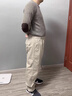 PITC輕奢中老年男士休閑褲秋季新款純棉爸爸長(cháng)褲子寬松大碼戶(hù)外運動(dòng)直 春秋款/卡其灰 M 適合100~125斤 曬單實(shí)拍圖