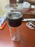 奇古堂 高檔智能顯溫杯子男士茶水分離杯便攜水杯隔熱玻璃杯 黑色無(wú)禮盒 350ml 曬單實(shí)拍圖