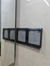 國際電工 86型雙位防水盒兩位二聯(lián)自粘式浴室二位開關(guān)插座連體粘貼防濺盒 86型雙聯(lián)粘貼款【黑透】 曬單實拍圖