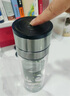果茲（GUOZI）一鍵速開(kāi)蓋雙層玻璃杯車(chē)載水杯 男士個(gè)人專(zhuān)用茶水分離泡茶杯350ml 曬單實(shí)拍圖