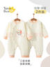 翹腳鴨（Tiptoe Duck）嬰兒衣服新生兒夾棉連體衣保暖加厚滿(mǎn)月寶寶純棉睡衣百天春秋冬季 曬單實(shí)拍圖