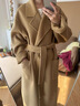 RGPX新款秋冬高端女士雙面羊絨純羊毛大衣中長(cháng)款小個(gè)子毛羊呢外套風(fēng)衣 701 駝色（羊毛） M （建議110-130斤） 曬單實(shí)拍圖