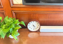 山頭林村實(shí)木奶油風(fēng)座鐘客廳中古風(fēng)桌面擺件時(shí)鐘擺臺式鐘表擺放電視柜 胡桃擺球【椴木面】大黑字黑針 12英寸 (電波機芯) 曬單實(shí)拍圖