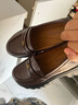 森達樂(lè )福鞋女鞋春秋新款商場(chǎng)同款通勤一腳蹬小皮鞋XCA01CA4 增高款-棕色 37 曬單實(shí)拍圖