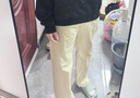 無(wú)印良品（MUJI）女式 彈力 燈芯絨 輕便直筒褲 褲子女款25年秋季女裝BE1Y5A5A 象牙色 M (160/66A) 曬單實(shí)拍圖